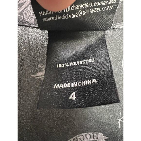 Harry Potter Hogwarts Logo Semi Sheer V Neck Blouse 4 - Picture 4 of 7